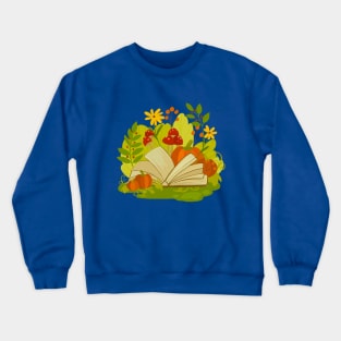 Books And Flowers Garden Crewneck Sweatshirt